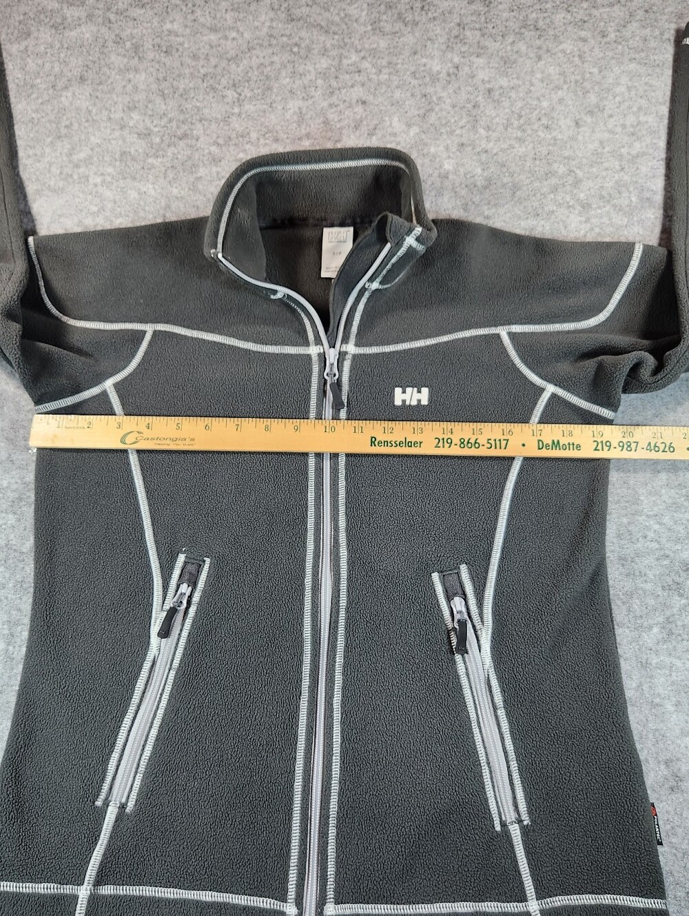 Helly Hansen Women's Grey Fleece Zip Jacket Small - Picture 6 of 11